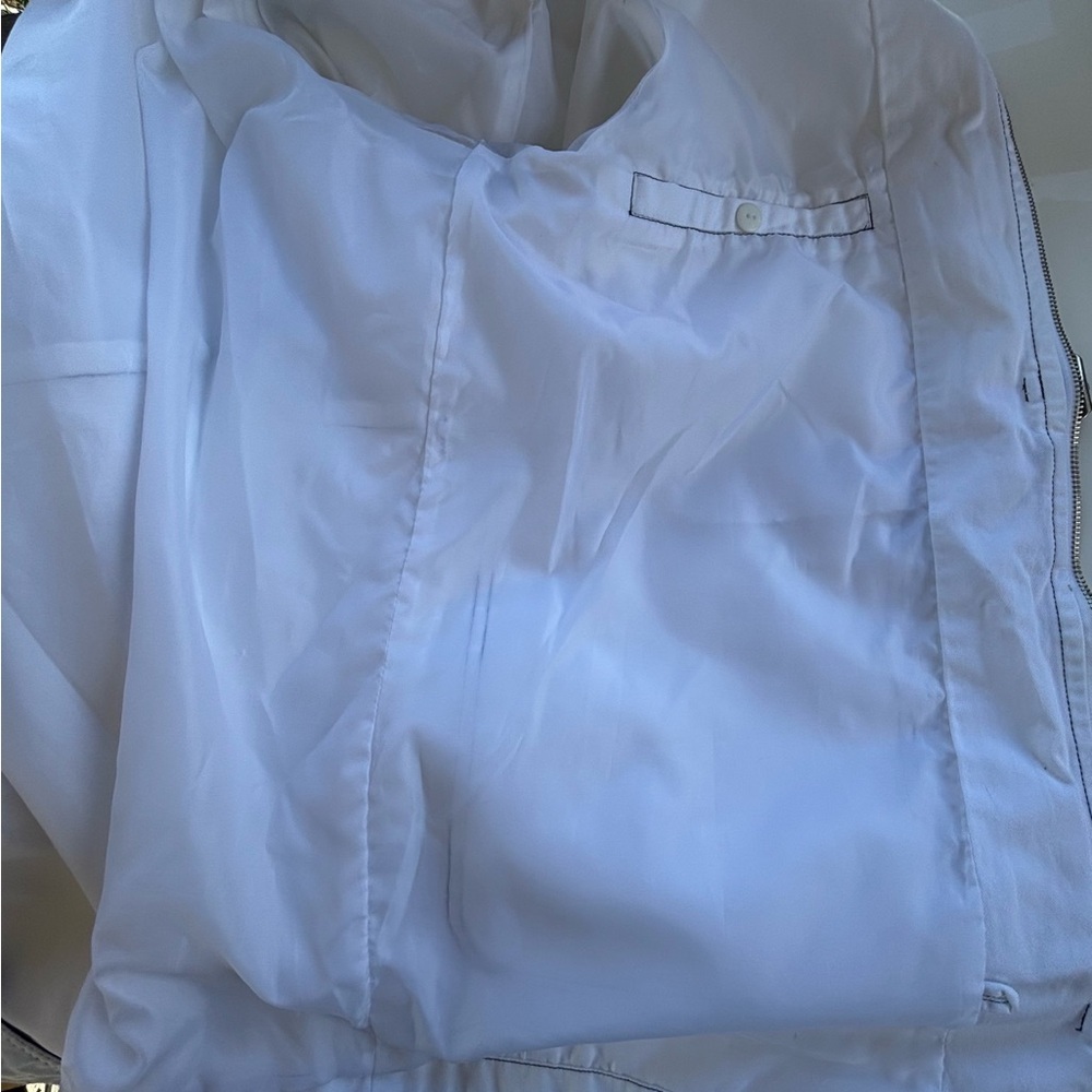 TARA VANESSA Hooded Beach Combing Rain Jacket L Paris Milan New York - Picture 7 of 14